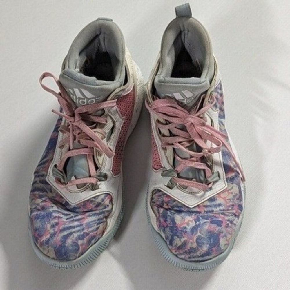 Y2K‎ Pastel Fairycore Adidas Dame Basketball Sneakers Tie Dye Pink Men's 7.5
